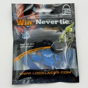 Lock Laces Elastic No‎ Tie Shoelaces Royal Blue Running Triathlon